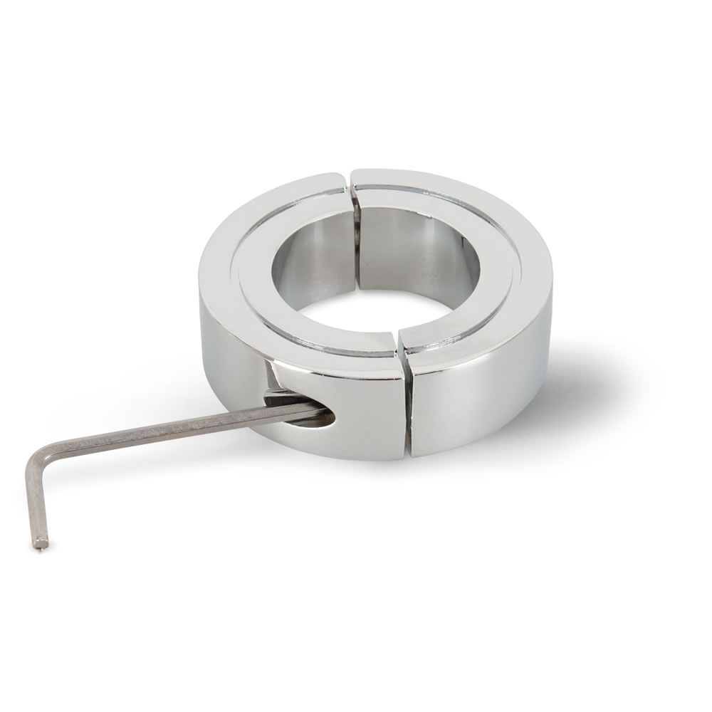 Lockable Ball Stretcher Metal Cock Ring