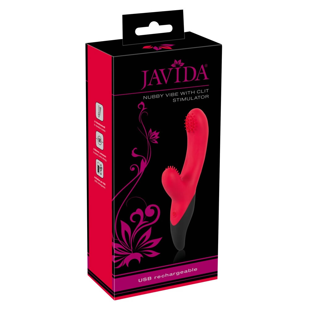 Javida Nubby Vibes vibrator with clitoris stimulator