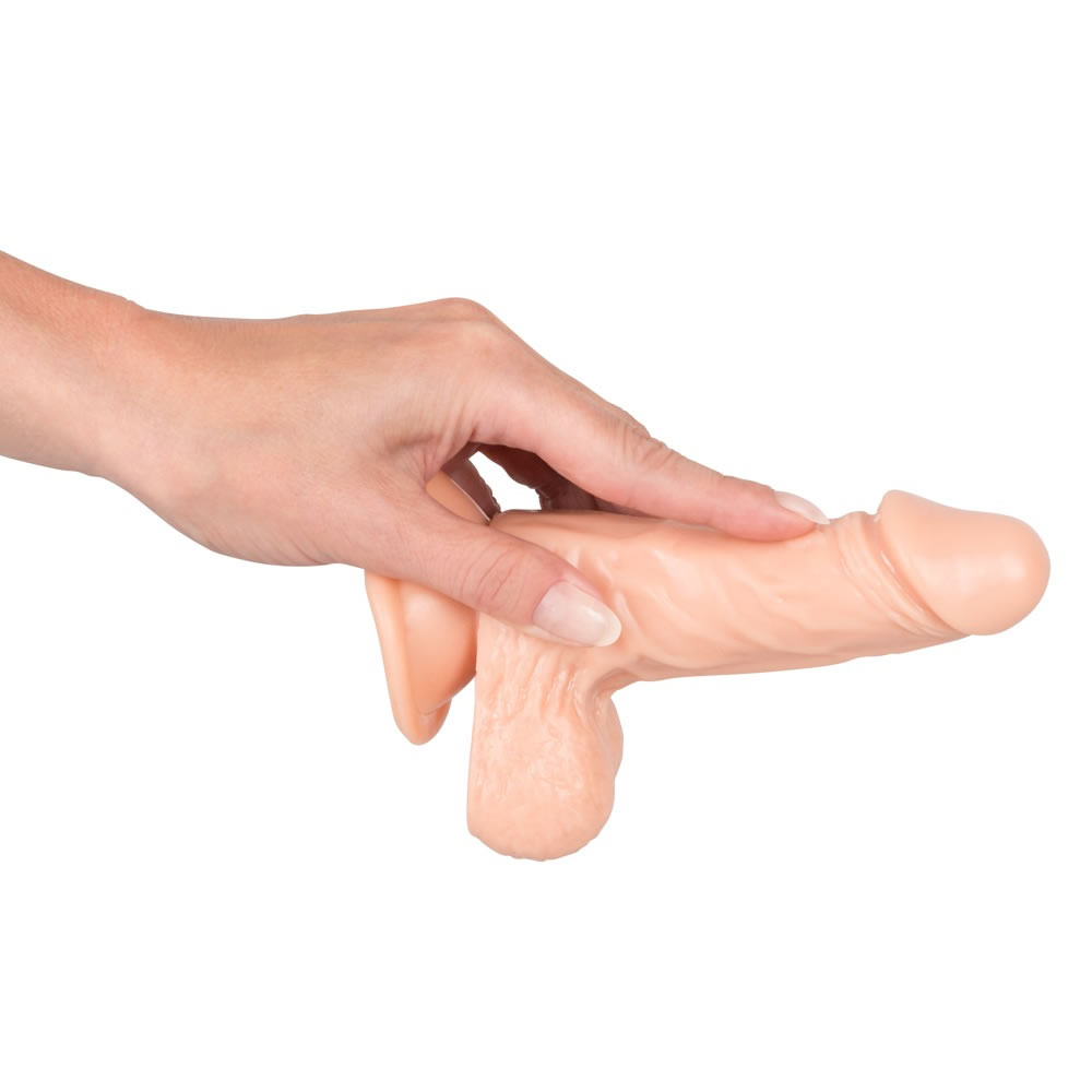 Small Dildo with Testicles and Suction Cup