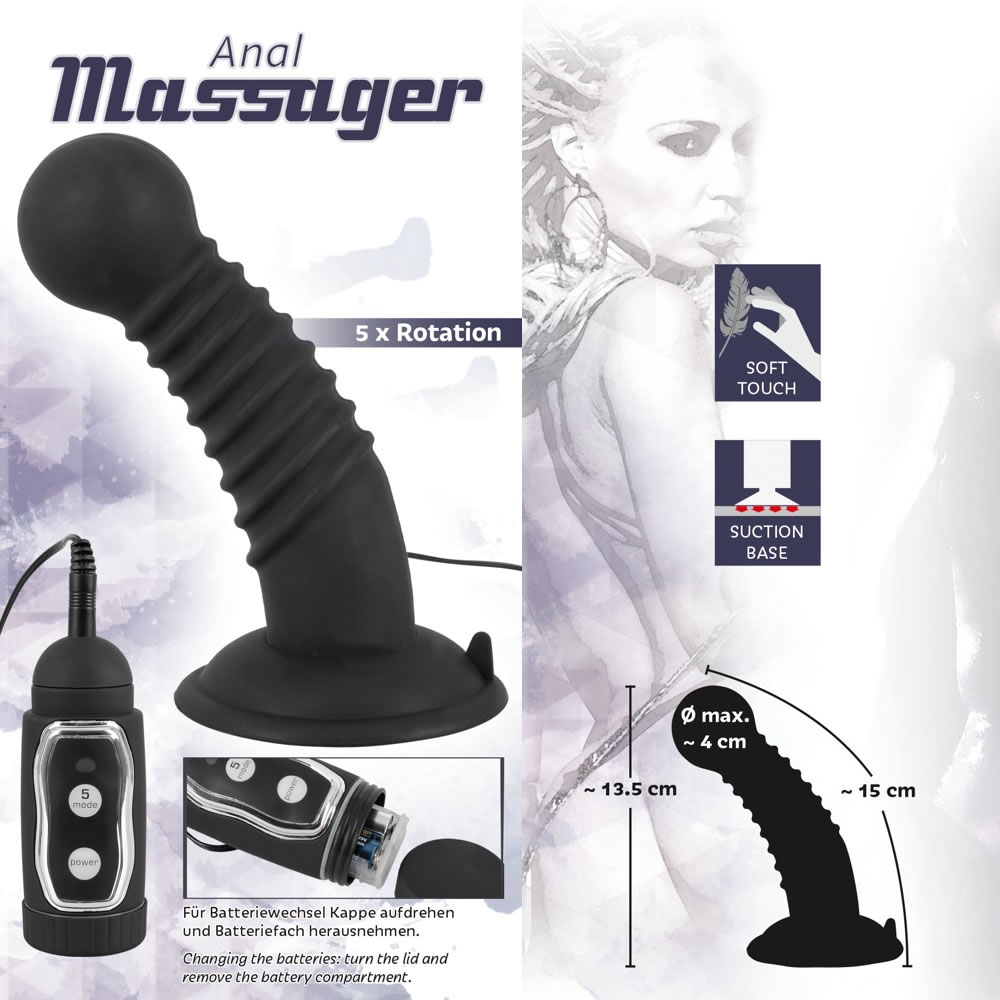 Anal Massager and vibrator with Suction Base