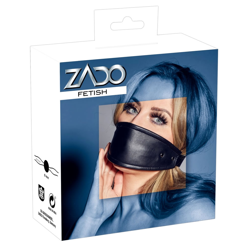 Zado Knebel mit Mundschutz in Leder