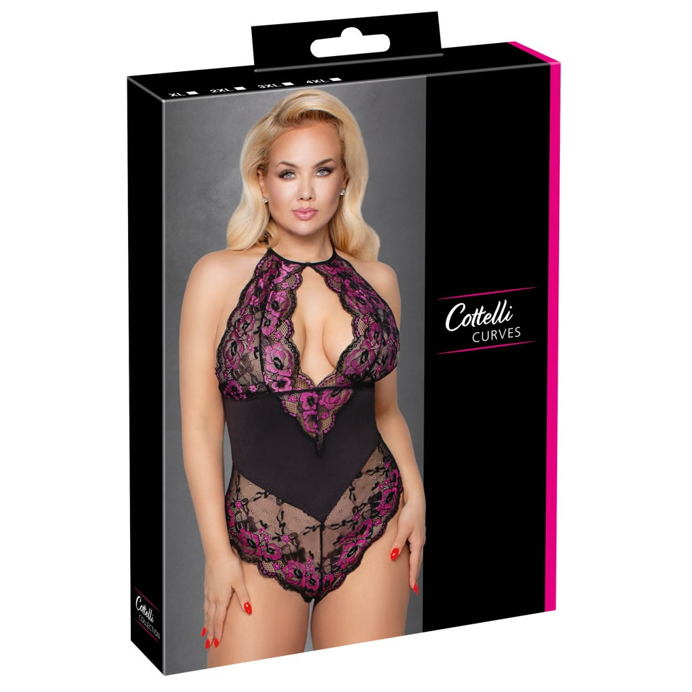 Plus Size Lace Body in Pink and Black