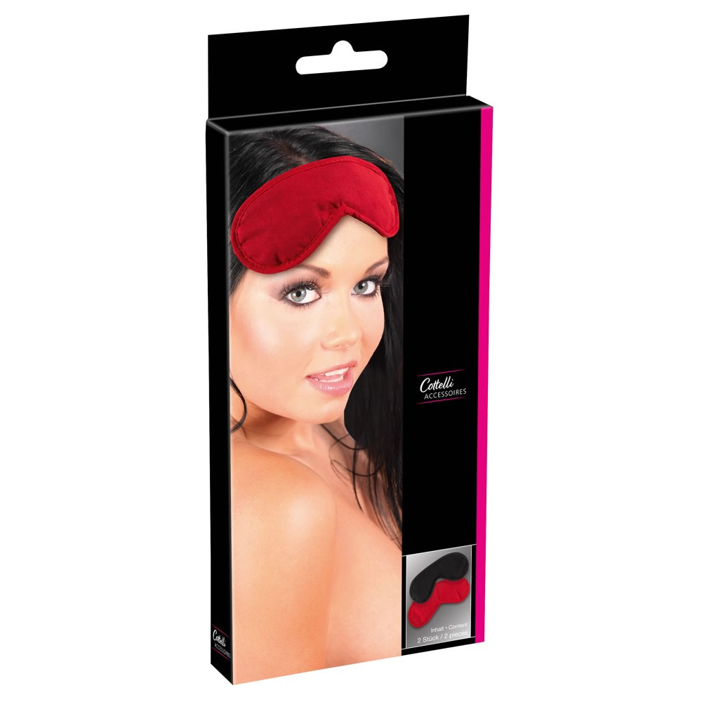 Eye Mask Set in Red and Black