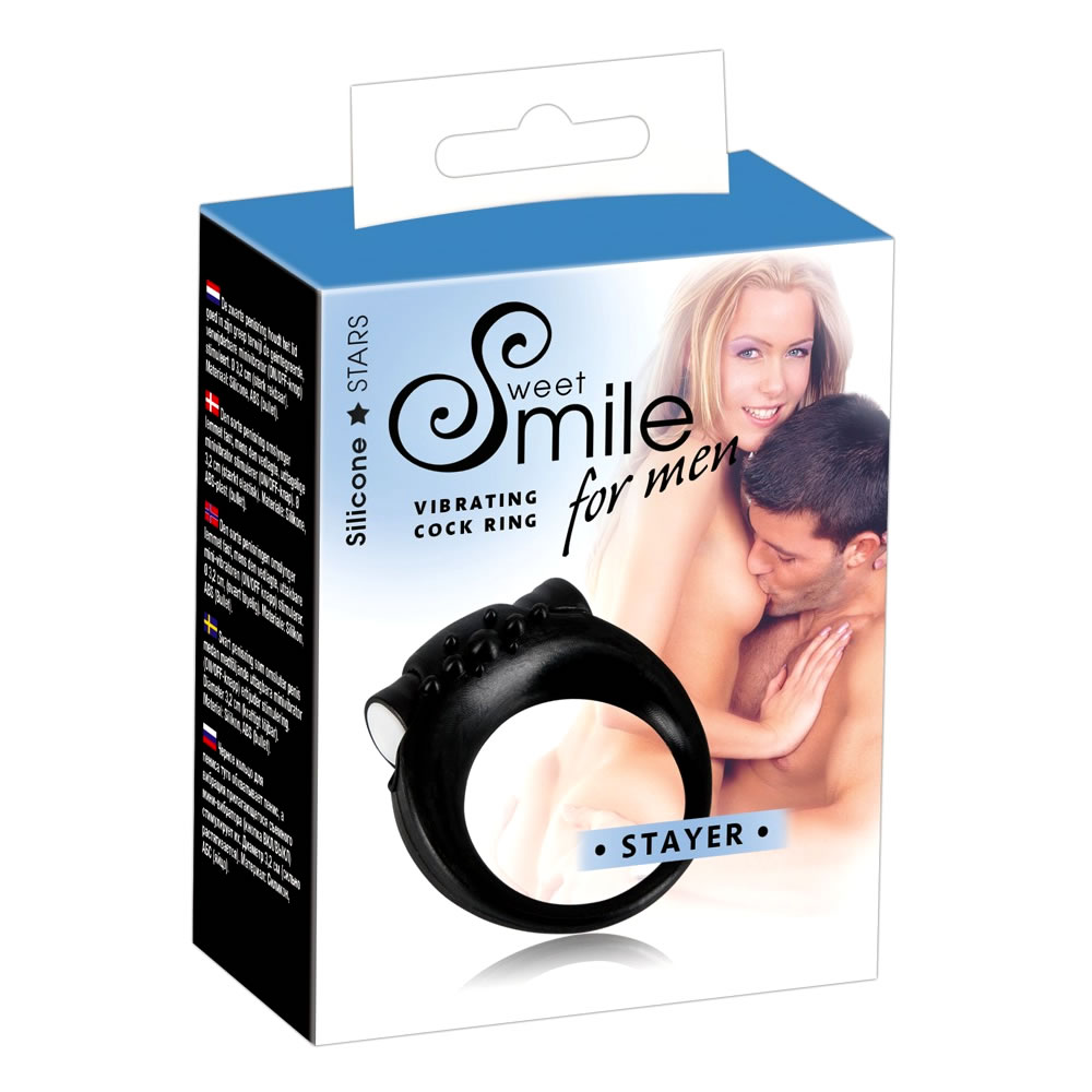 Sweet Smile Stayer Cock Ring with Vibrator
