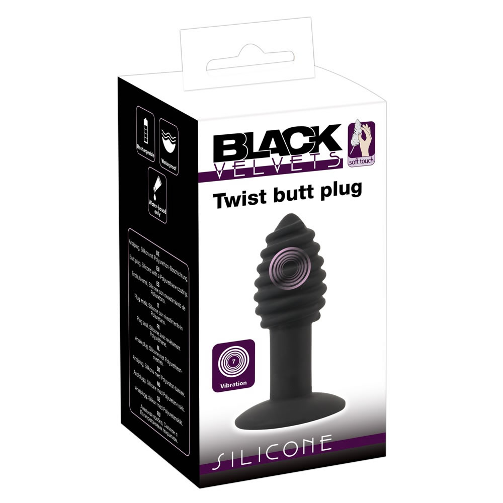 Black Velvets Anal Plug Twist med Vibrator