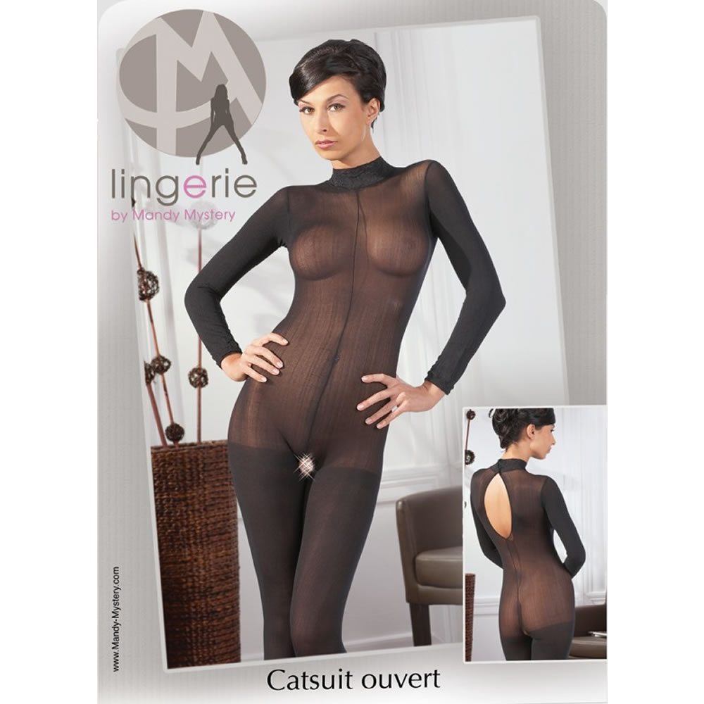 Long-sleeved Catsuit in Black