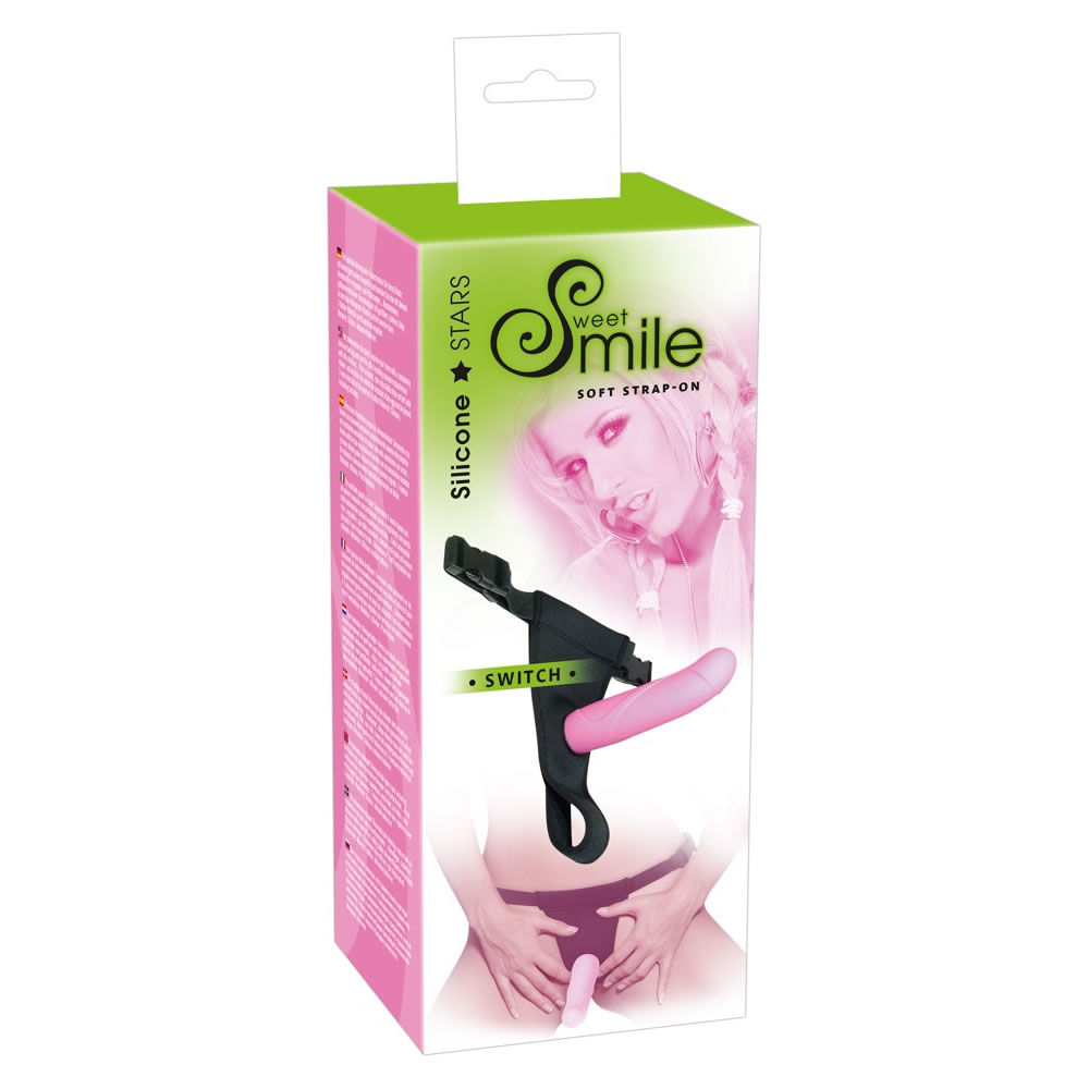 Smile Pink Switch Silicone Strap-On Dildo & Harness