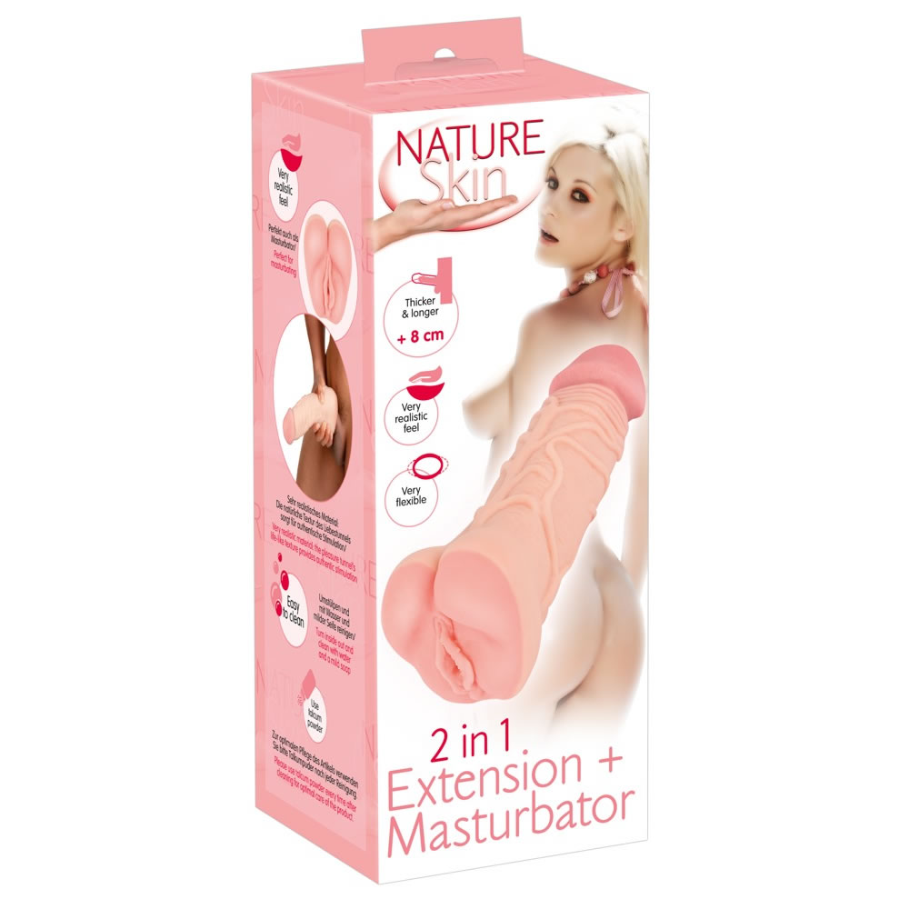 Nature Skin 2-in-1 Extension Sleeve and Masturbator