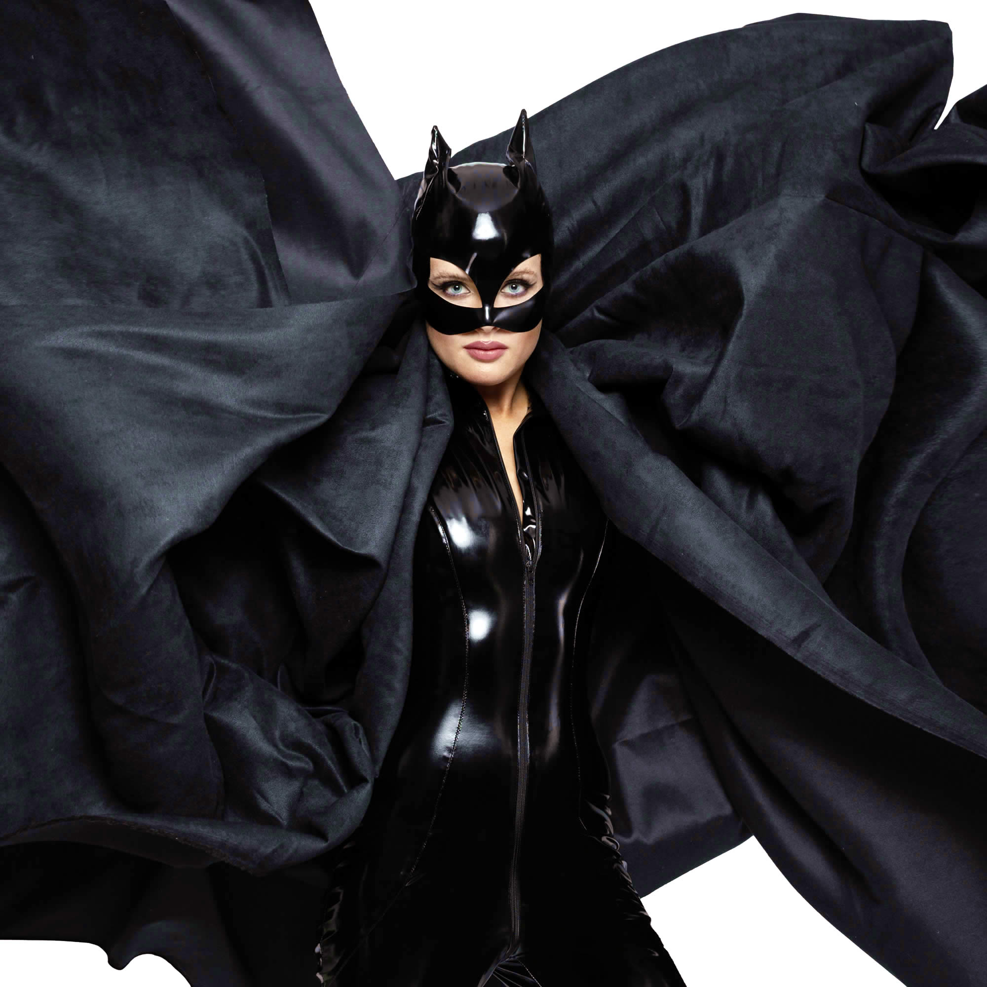 Catwoman Vinyl Jumpsuit in Black