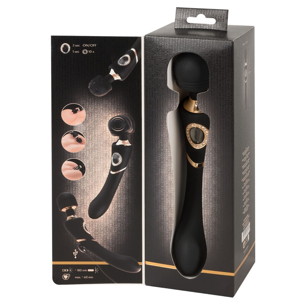 Cleopatra Wand Massager and Vibrator with Rhinestones