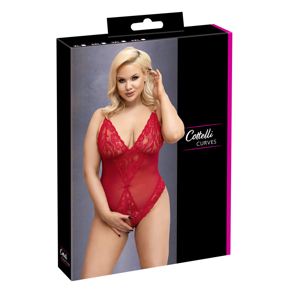 Plus Size Lace Body in Red