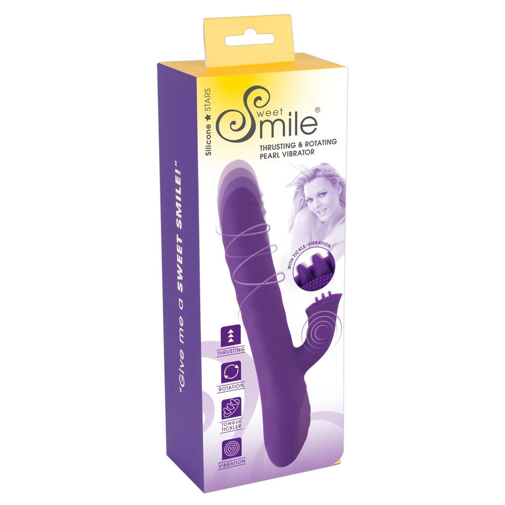 Sweet Smile Pearl Rabbit Vibrator with Thrusting & Rotation