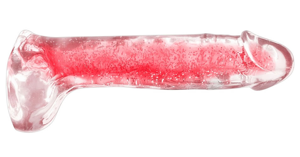 X-Tier Dildo Big Red mit Glitter 20 cm
