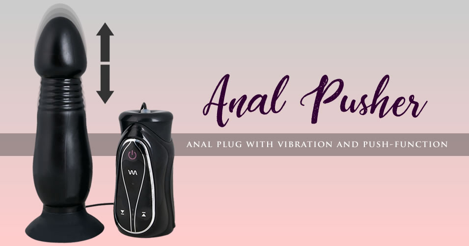 Vibro-Plug Anal Pusher mit Stofunktion und Vibration 