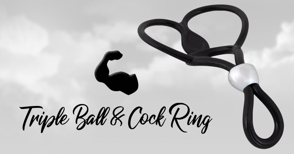 Penisring Triple Ball & Cock Ring mit Hodenring