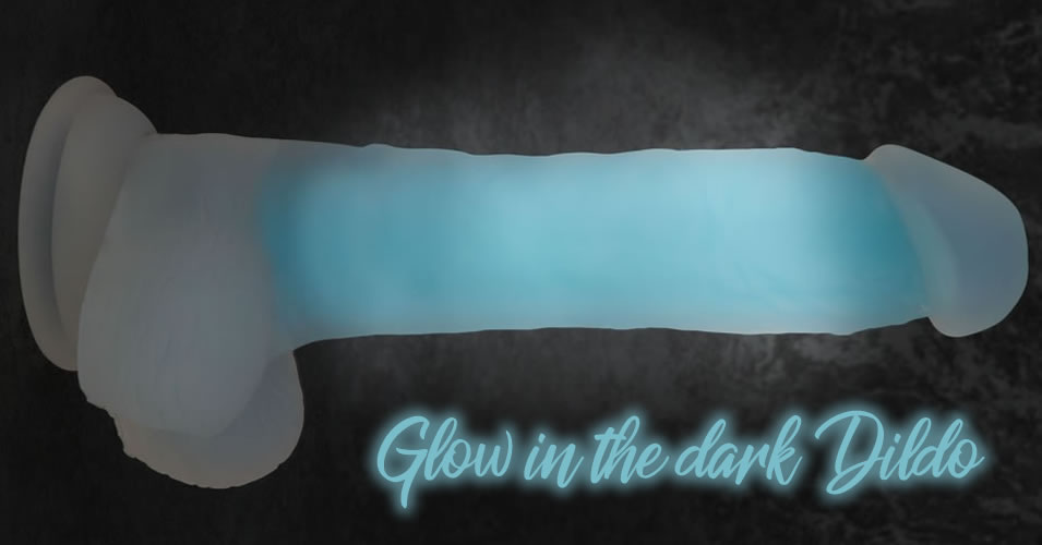 Dildo glow in the dark with suction base
