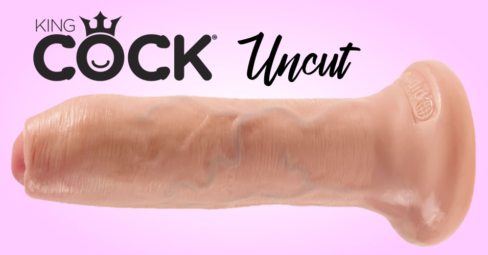 King Cock Uncut Dildo with Foreskin