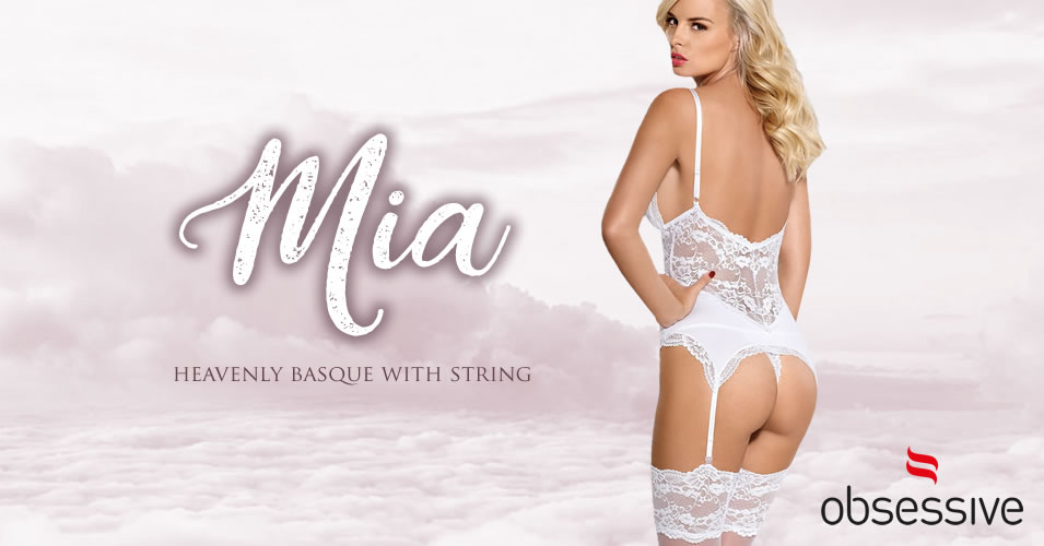 Obsessive Mia Lace Basque with Suspenders
