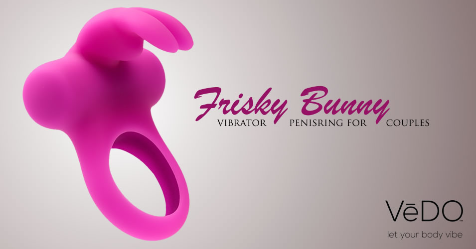 VeDO Frisky Bunny Penisring med Vibrator & Klitoris Stimulator