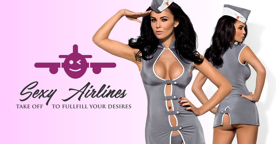 Obsessive Flight Attendant Frkt Stewardesse Kostume