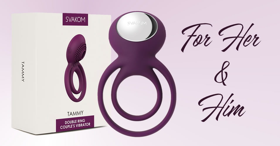 Svakom Tammy Double Cock Ring with Vibrator & Clitorial Stimulator