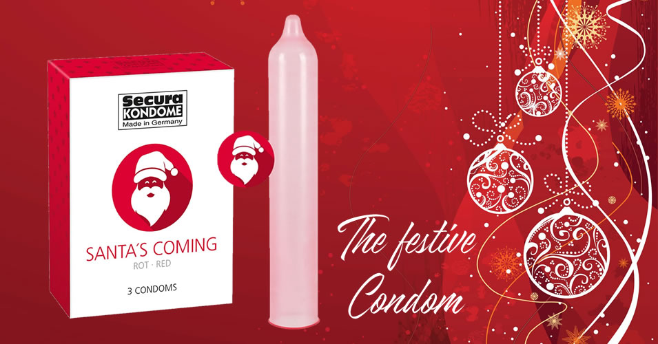 Santa is Coming - Rotes Weichnacht Kondom