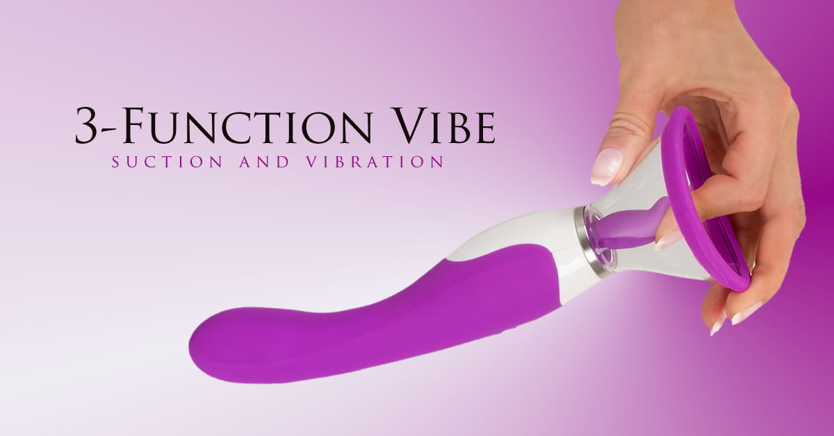 3-Function Vibe - Sugekop og Vibrator