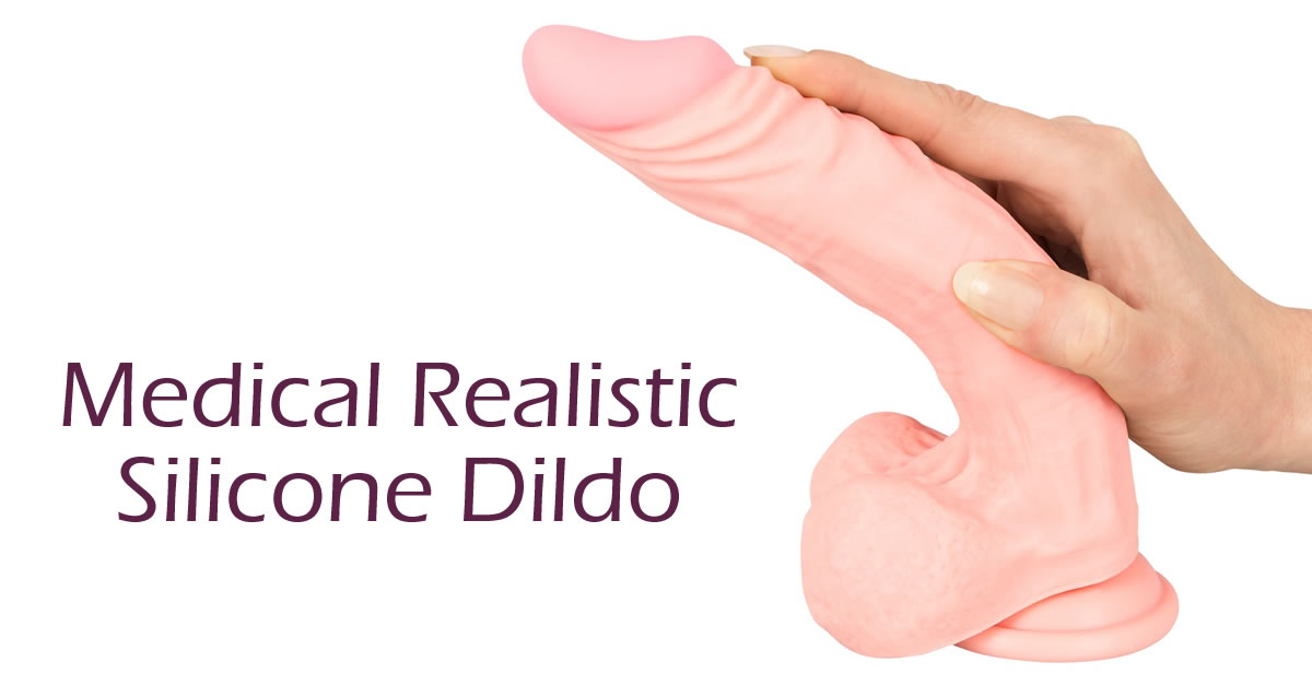Medical Realistisk Silikone Dildo med Sugekop