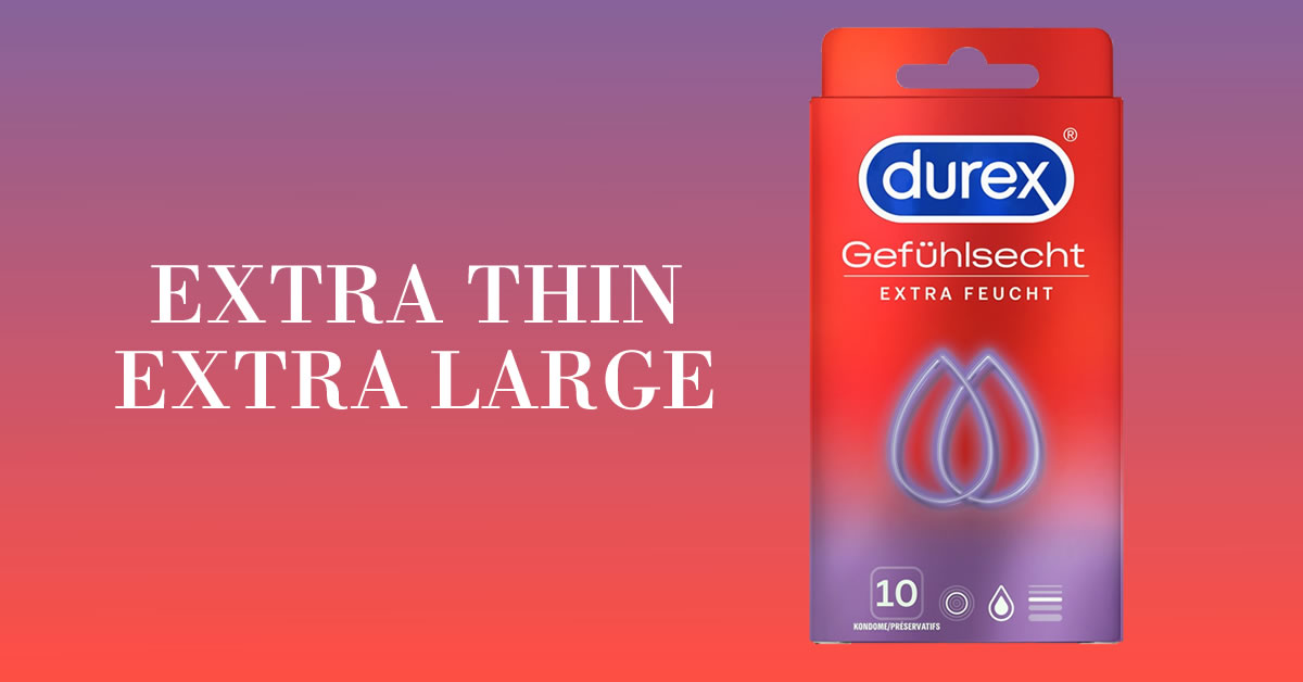 Durex Gefhlsecht - Extra Thin Condom with Bigger Size