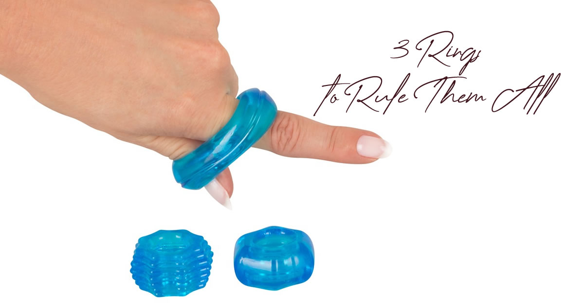 Stretchy Cock Ring Set with 3 Rings