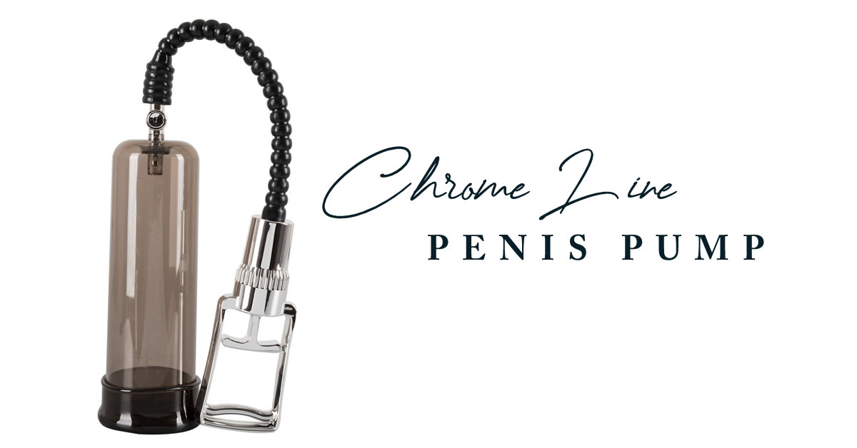 Chrome line penis pump with Measure Scale