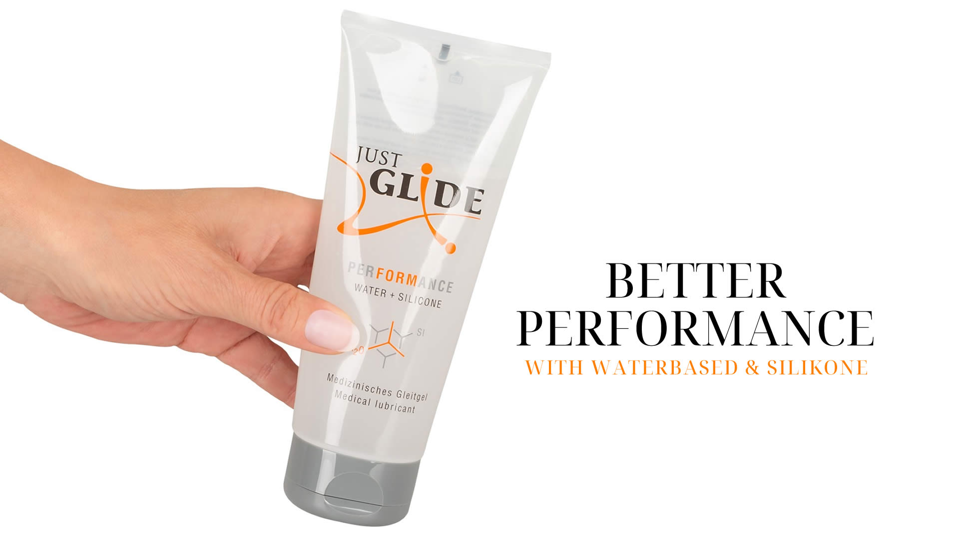 Just Glide Perfomance Lubricant on Waterbase and Silicone