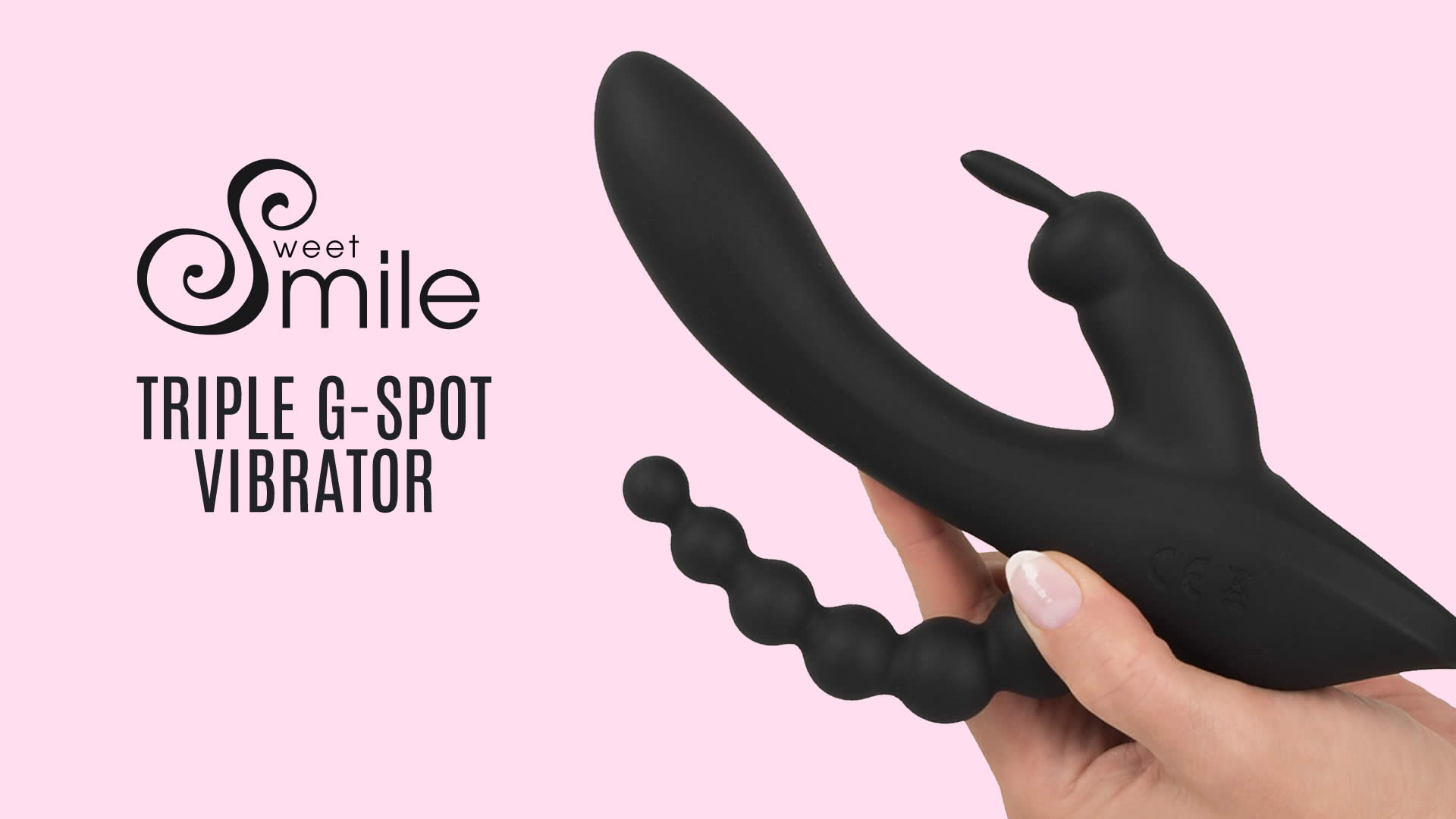 Sweet Smile Triple G-Spot Rabbit Vibrator with Anal stimulator
