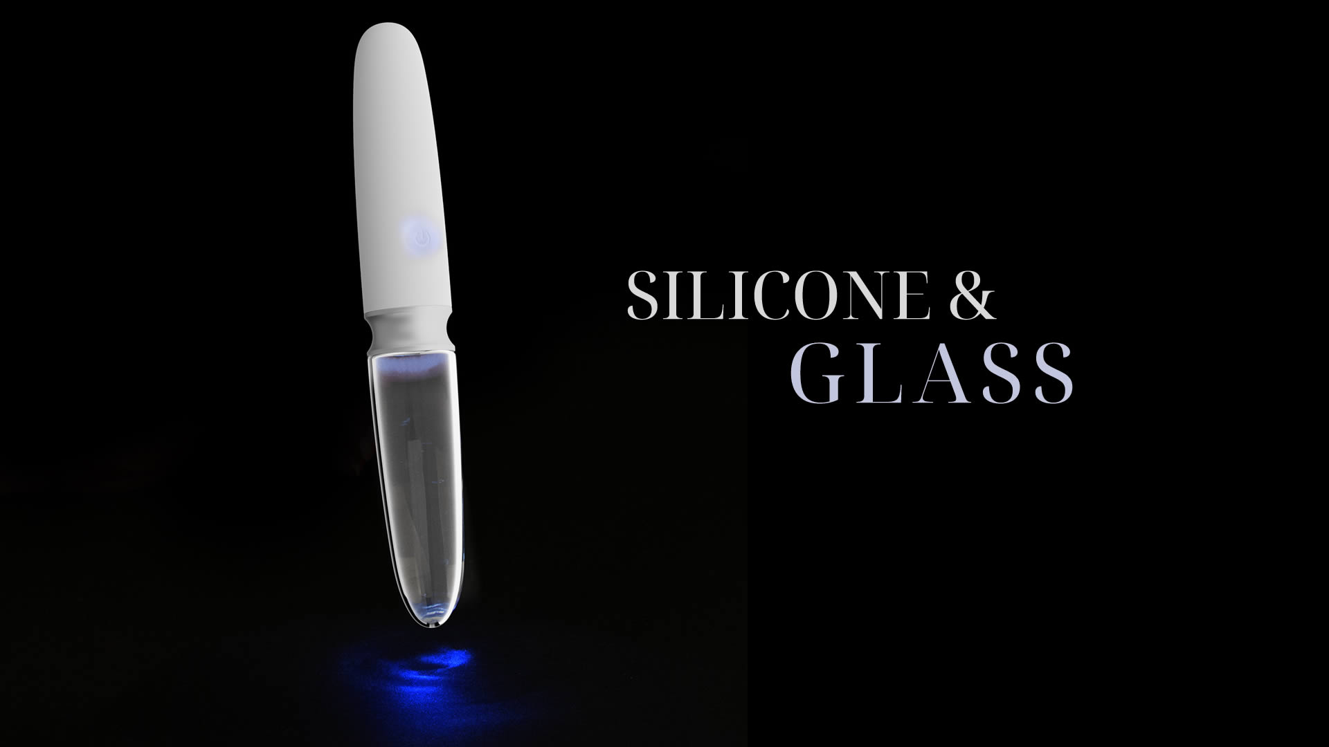 Liaison Straight Silikone og Glas Vibrator med LED Lys