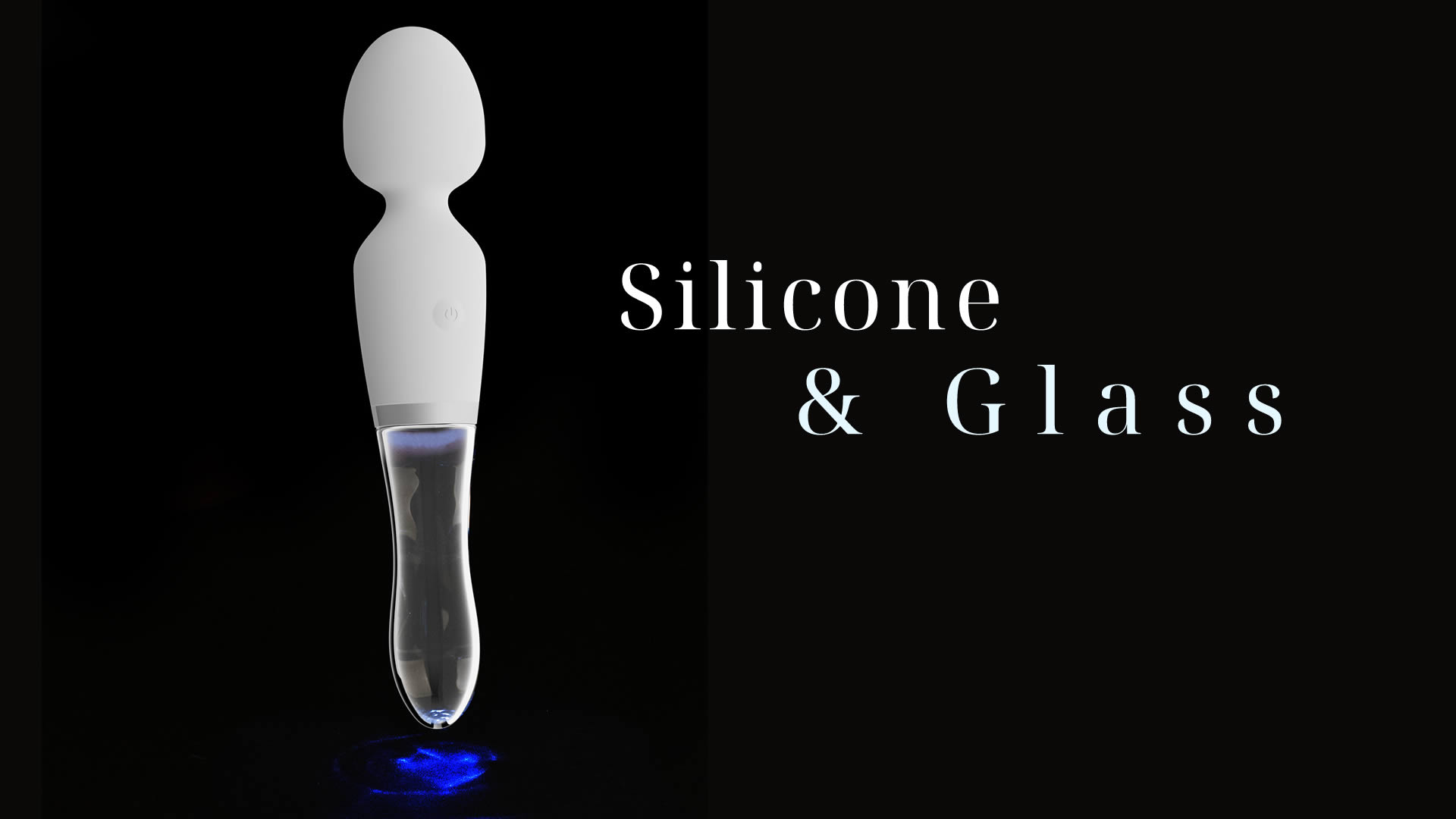 Liaison Wand LED Vibrator in Silicone and Glass