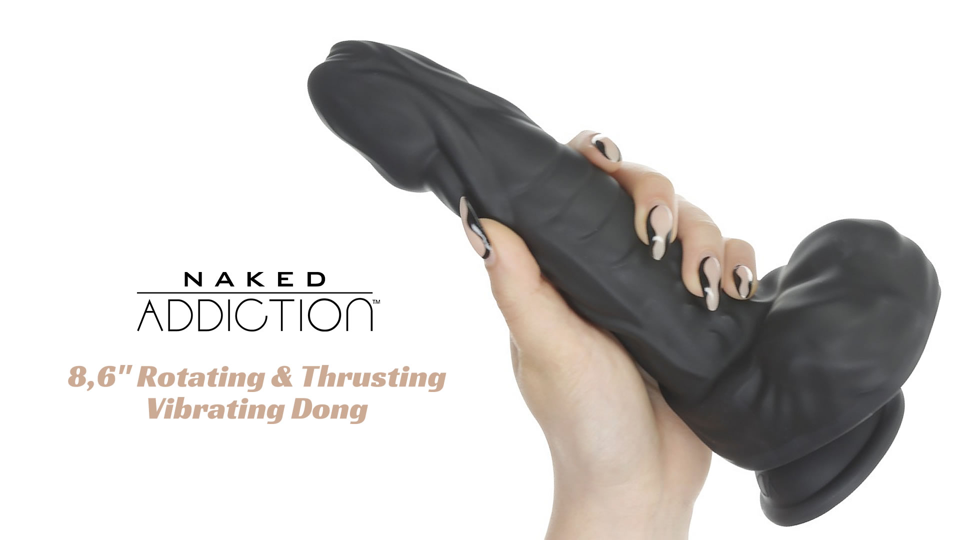Naked Addiction 8,6 inch Rotating & Thrusting Vibrating Dong