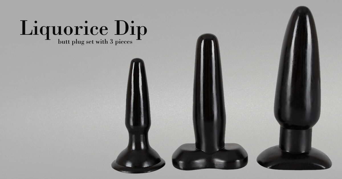 Liquorice Dip Buttplug 3 piece set