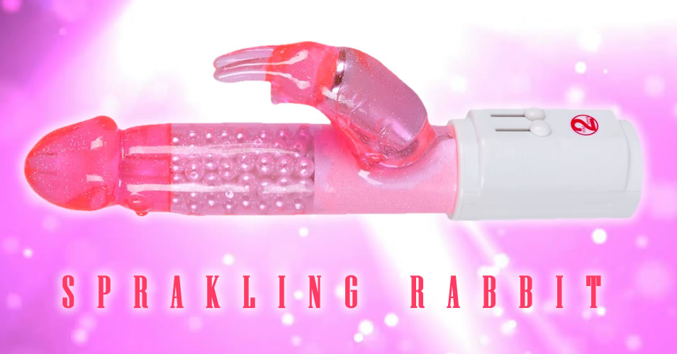 Sparkling Clear Rabbit Perlenvibrator