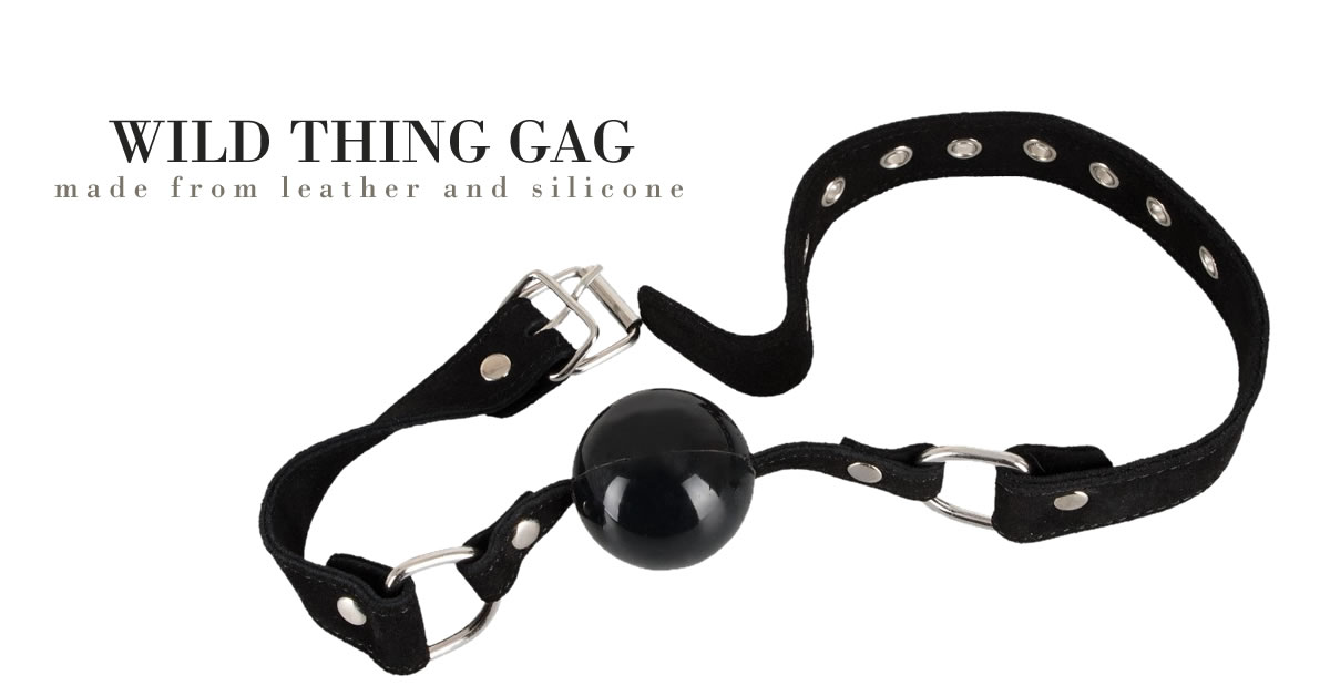 Leather Gag Ball in Black