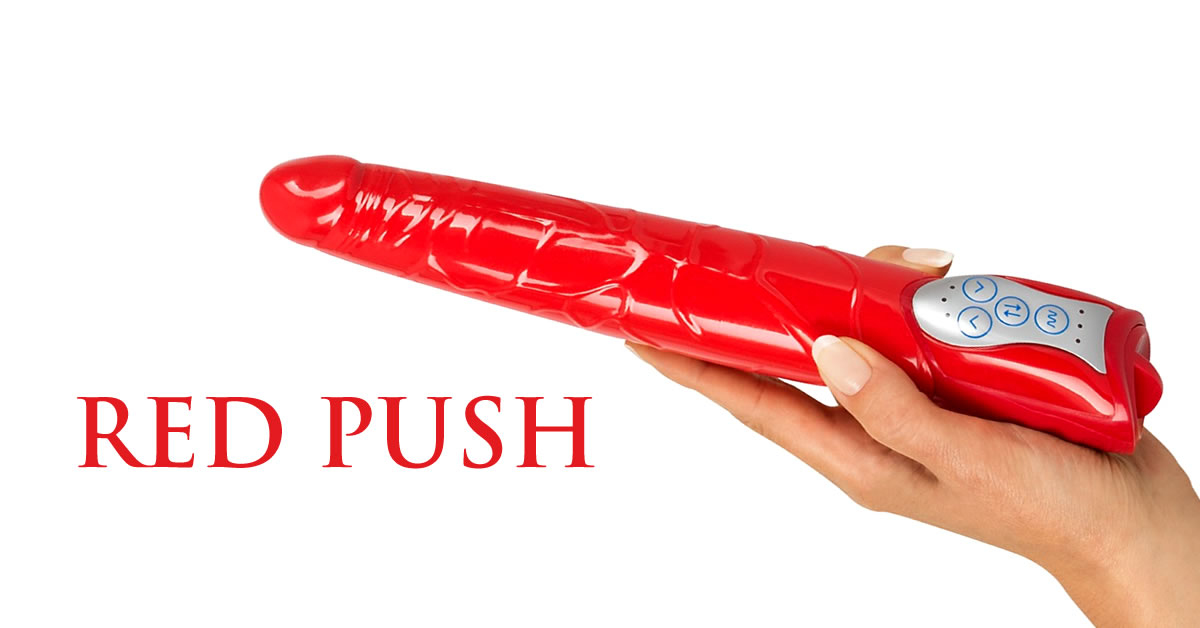 Red Push Vibrator with Thrust Function 