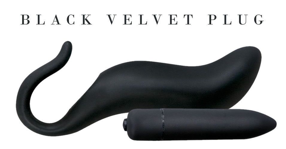 Black Velvet Silikone Analplug und berzug