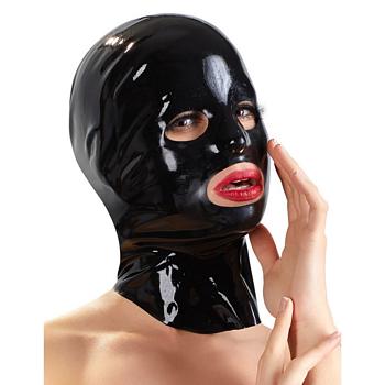 Latex Maske in Schwarz