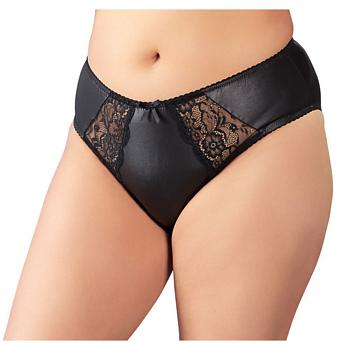 Plus Size Wetlook Knickers with Lace