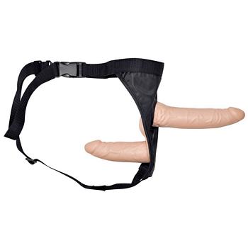 Double Dong Strap-On mit Harness