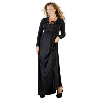 Long Dress in Plus Size with Lacing