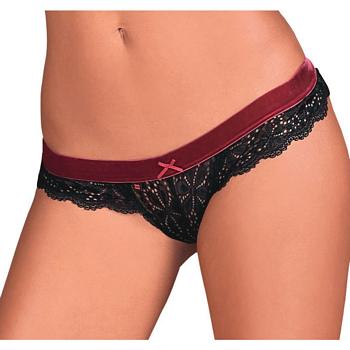 Obsessive Brazilian Thong in Red and Black