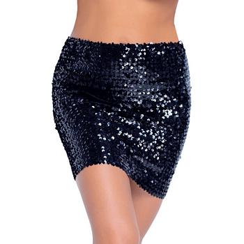 Pencil Skirt in Black with Sequins