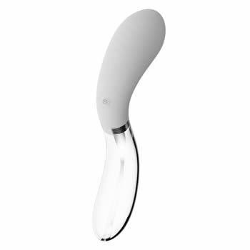 Liaison Curve LED Vibrator in Silicone and Glass