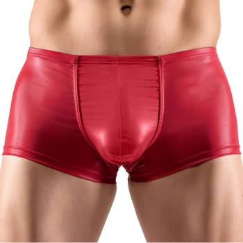 Herren Wetlook Pants in Rot