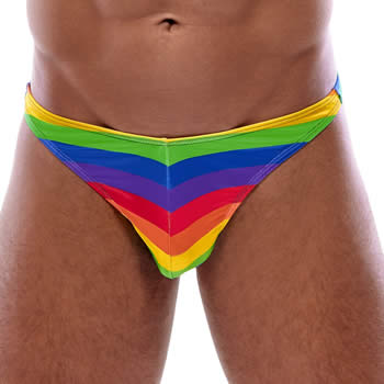 Mens Thong in Rainbow Colors